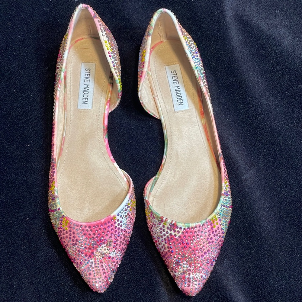Steven Madden multi-color bling flats 9.5